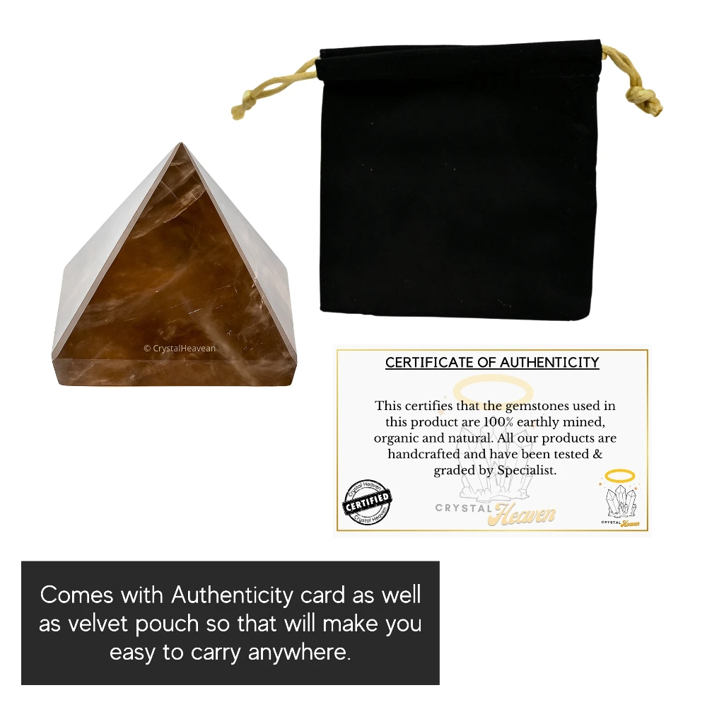 Smoky Quartz Pyramid (1 Inch)