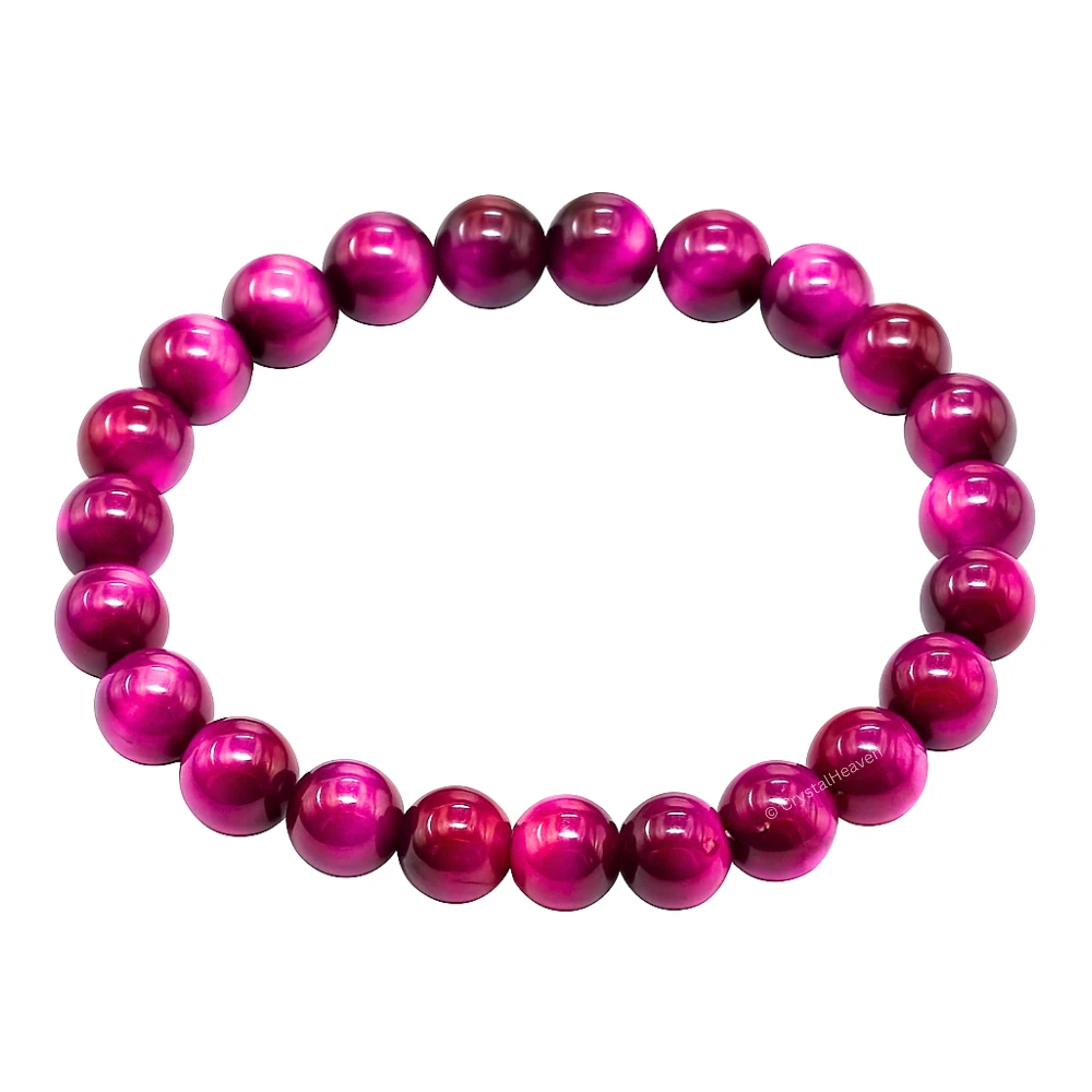 Pink Tiger Eye Bracelet (Elastic)