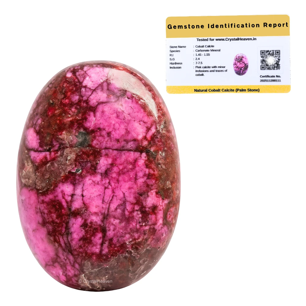Cobalt Calcite Palm Stone