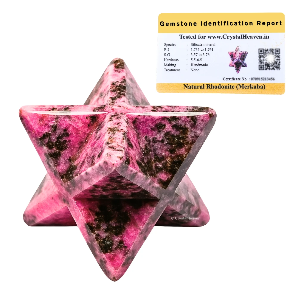 Rhodonite Crystal Merkaba (45-55 mm)