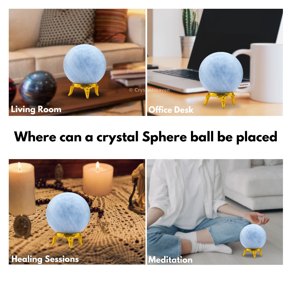 Blue Calcite Celestite Sphere (2 Inch)