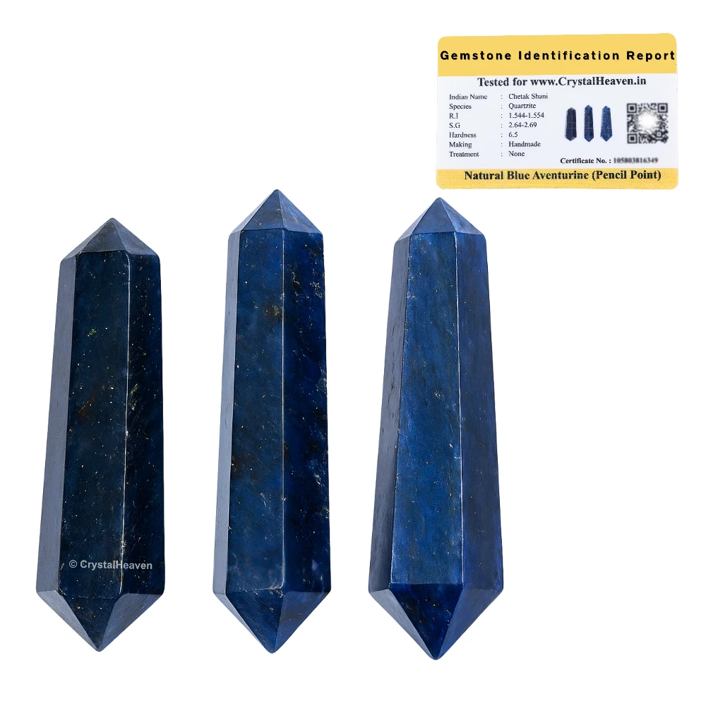 Blue Aventurine Pencil Points (Double Terminated) (Set of 3)