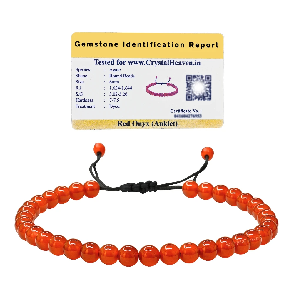 Carnelian Anklet (Without Knot)