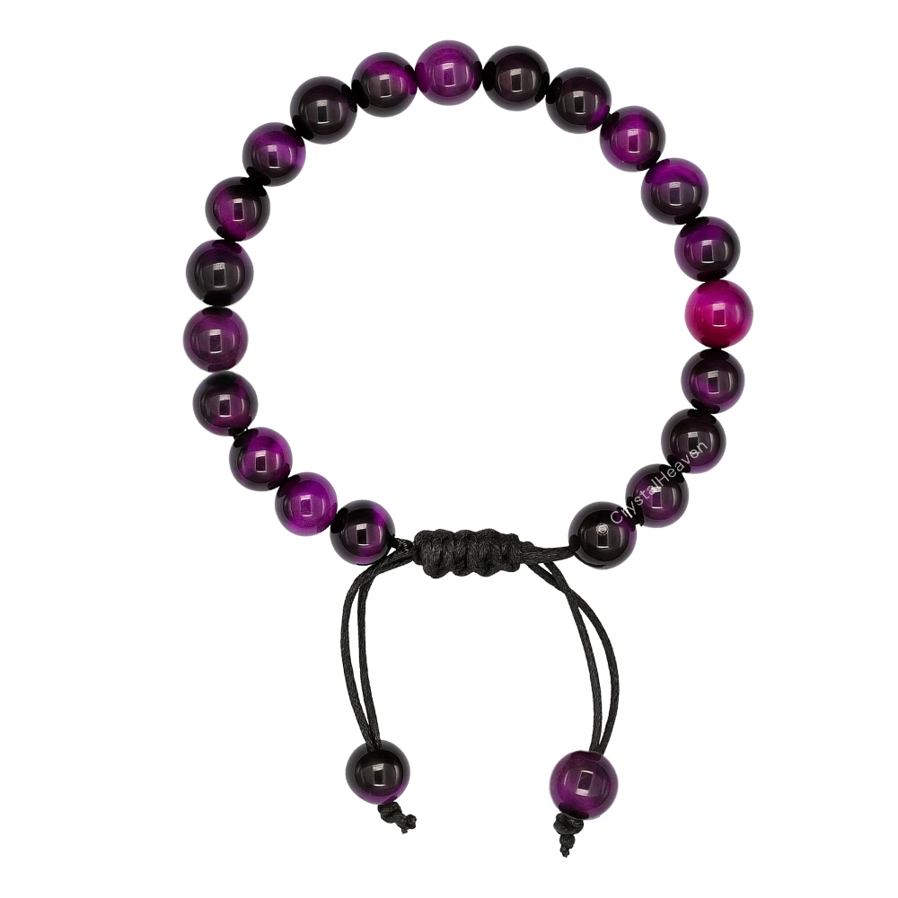 Purple Tiger Eye Bracelet (Adjustable)