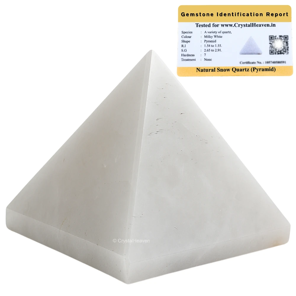 Snow Quartz Pyramid (1.5 Inch)