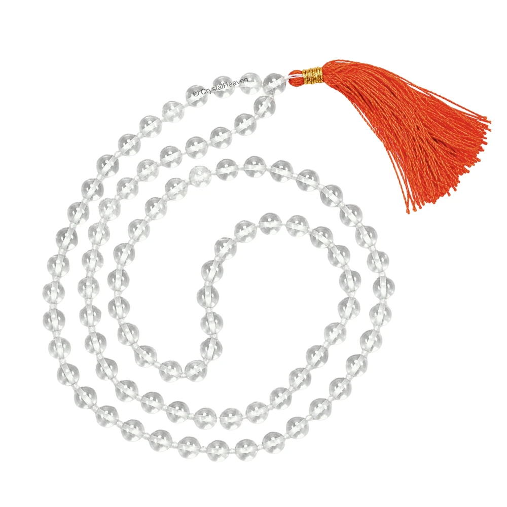 Sphatik Mala - A Grade 108 Beads (6mm) (Hand Knotted)