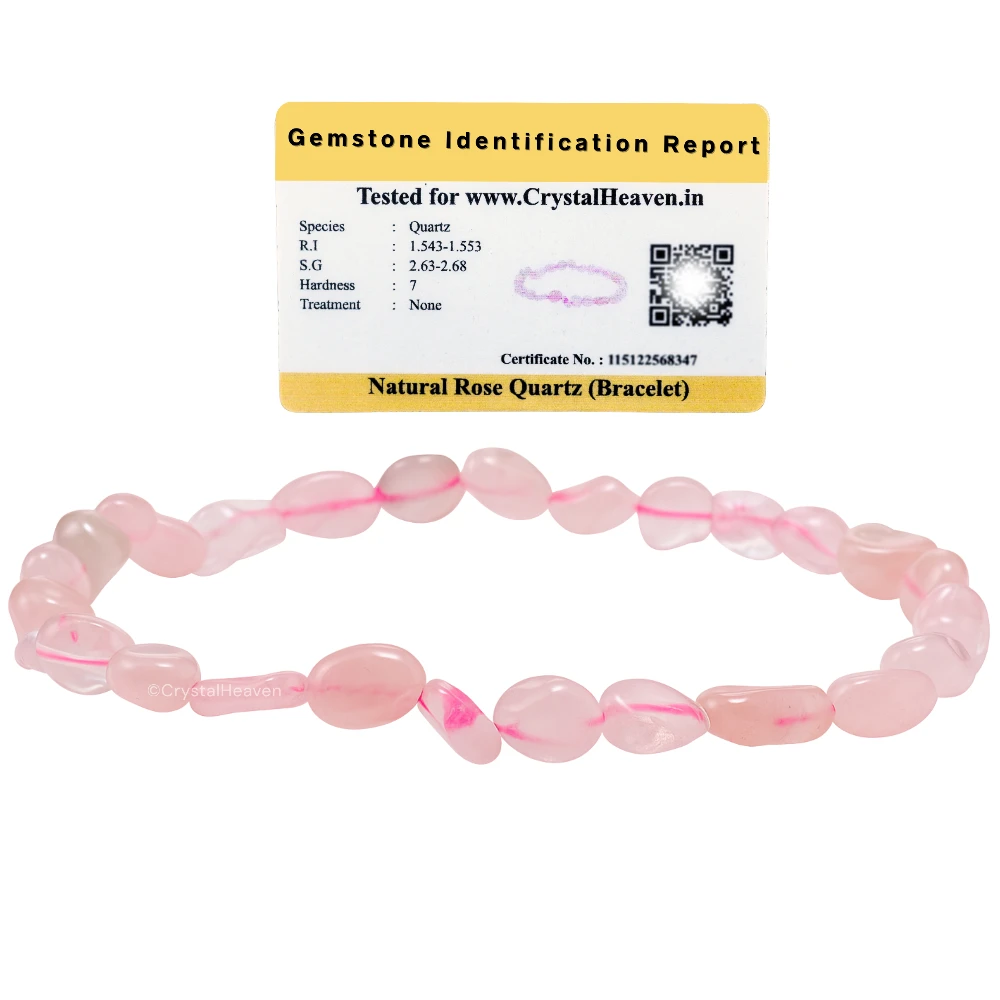 Rose Quartz Tumbled Bracelet (Elastic)