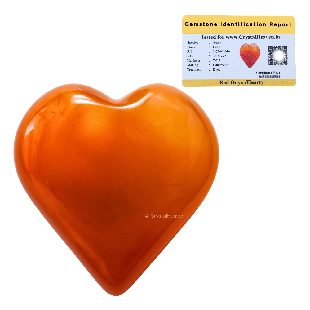 Red Onyx Agate Heart