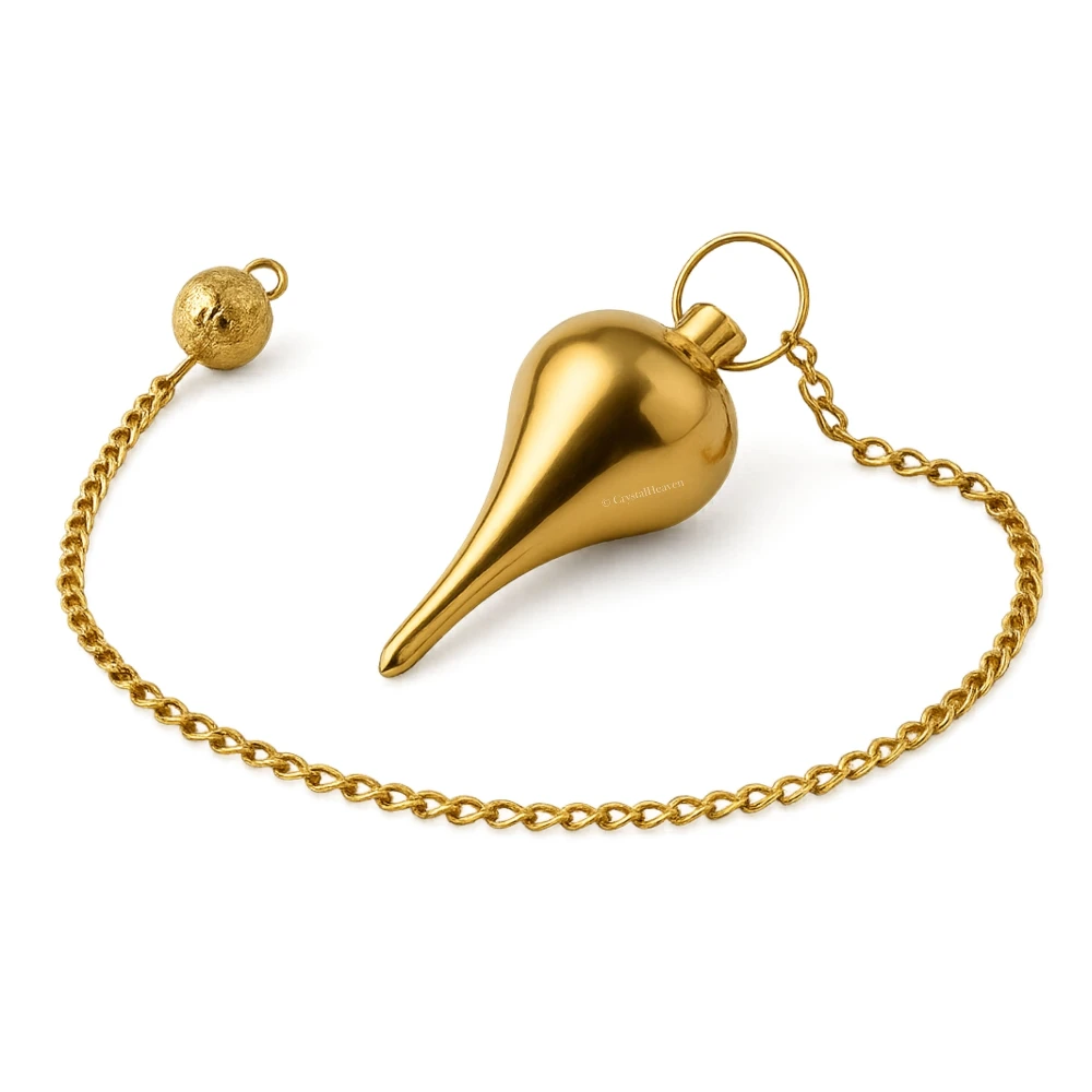 Metal Brass Pendulum - Dome Cone Point Gold (MP118)