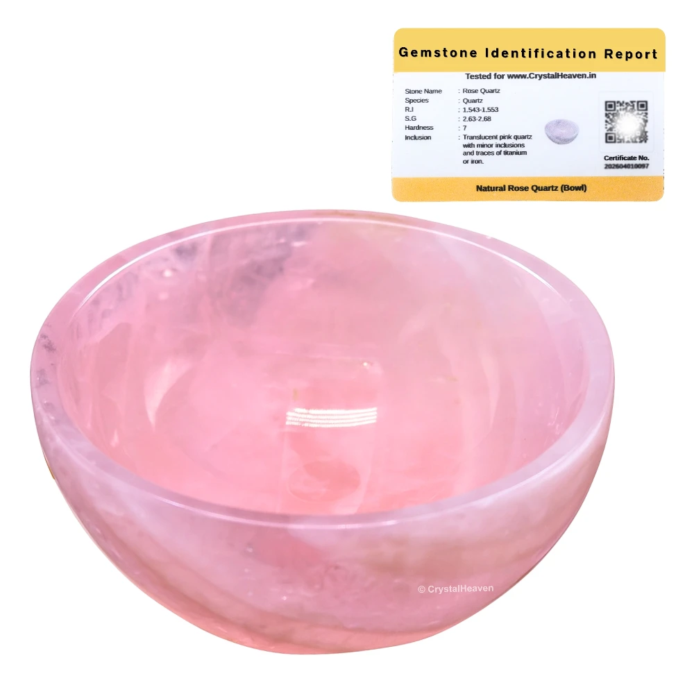 Rose Quartz Crystal Bowl - 2 Inch