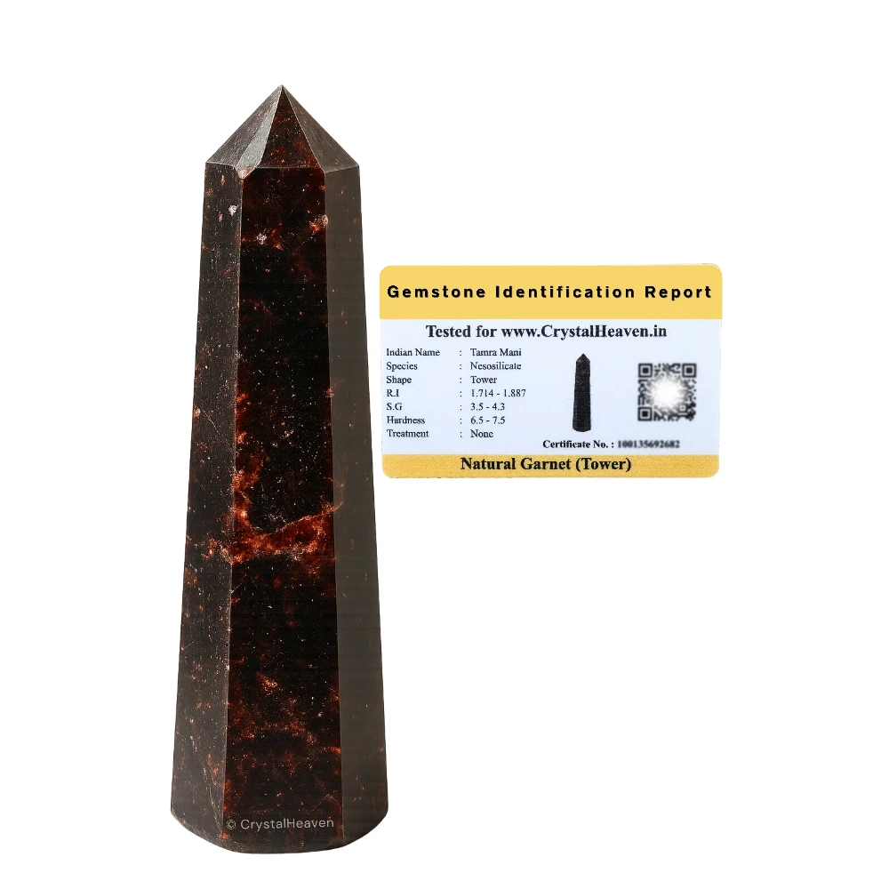 Garnet Crystal Tower (2" to 3" inch)