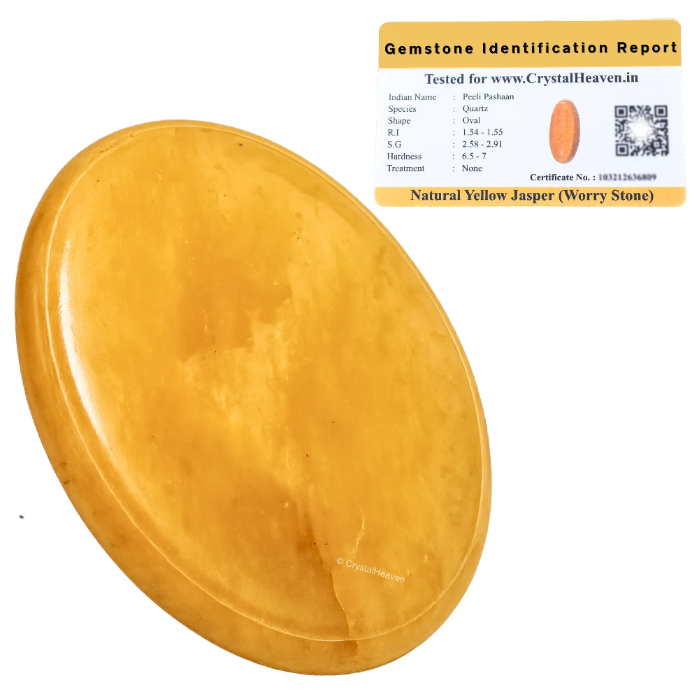 Yellow Jasper Worry Stone