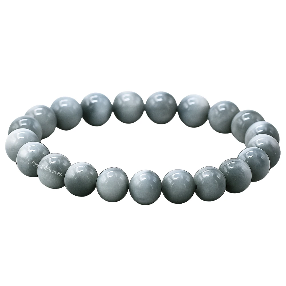 Grey Cats Eye Bracelet (Elastic)
