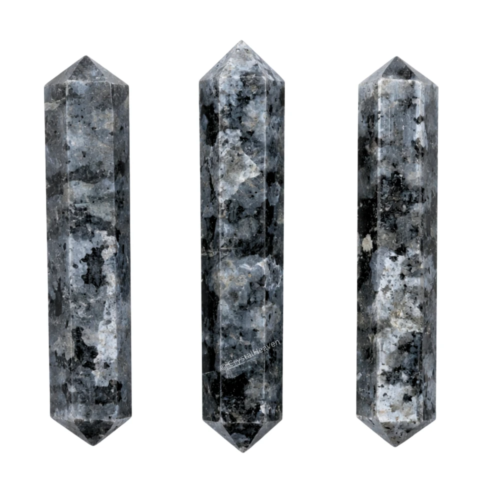 Larvikite Pencil Points (Double Terminated) (Set of 3)