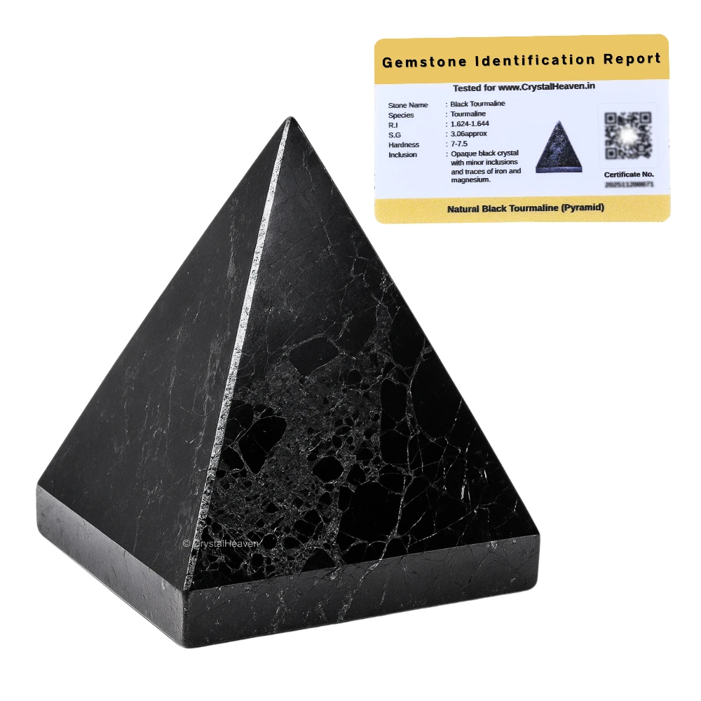 Natural Black Tourmaline Pyramid (2 Inch)