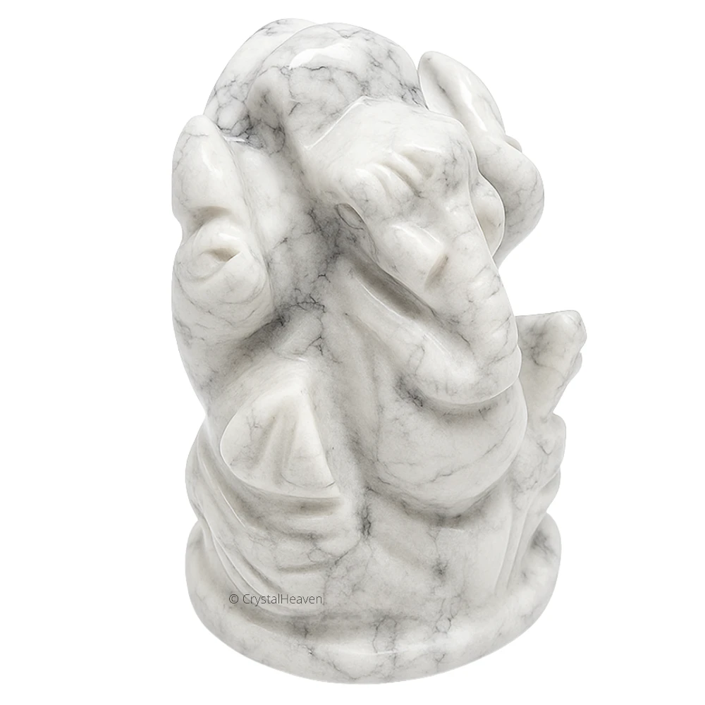 Howlite Crystal Ganesh Ganpati