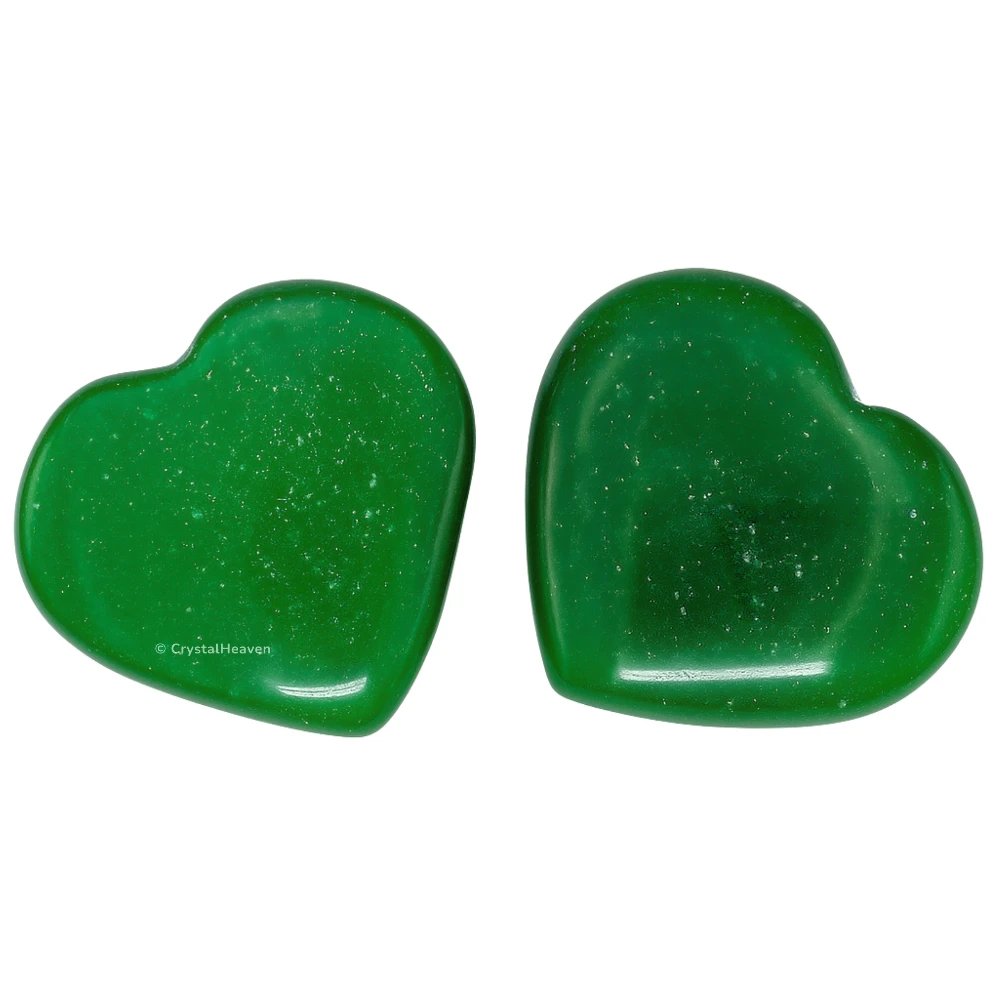 Dark Green Aventurine Mini Heart (Pack of 2)