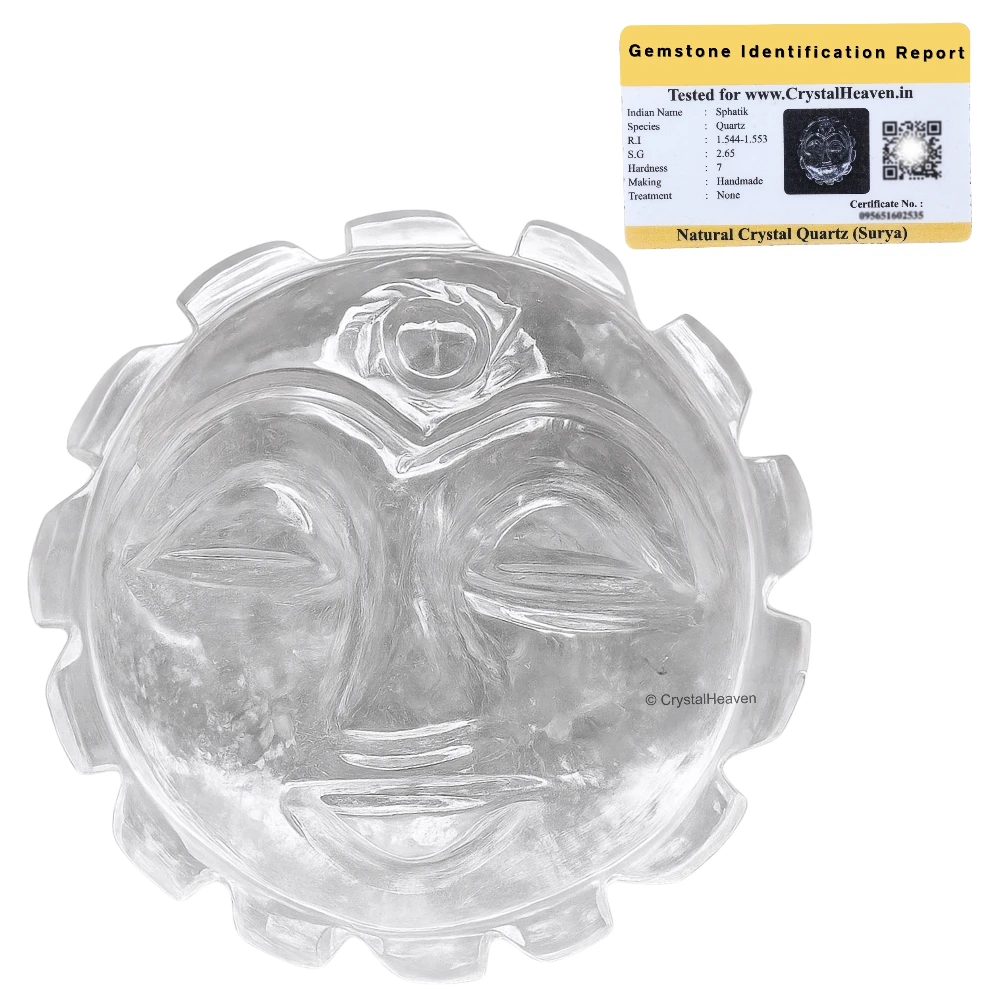 Sphatik Sun Face (10-20 Gram)