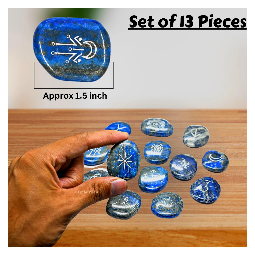 Lapis Lazuli Pagan Wiccan Stones (Set of 13)