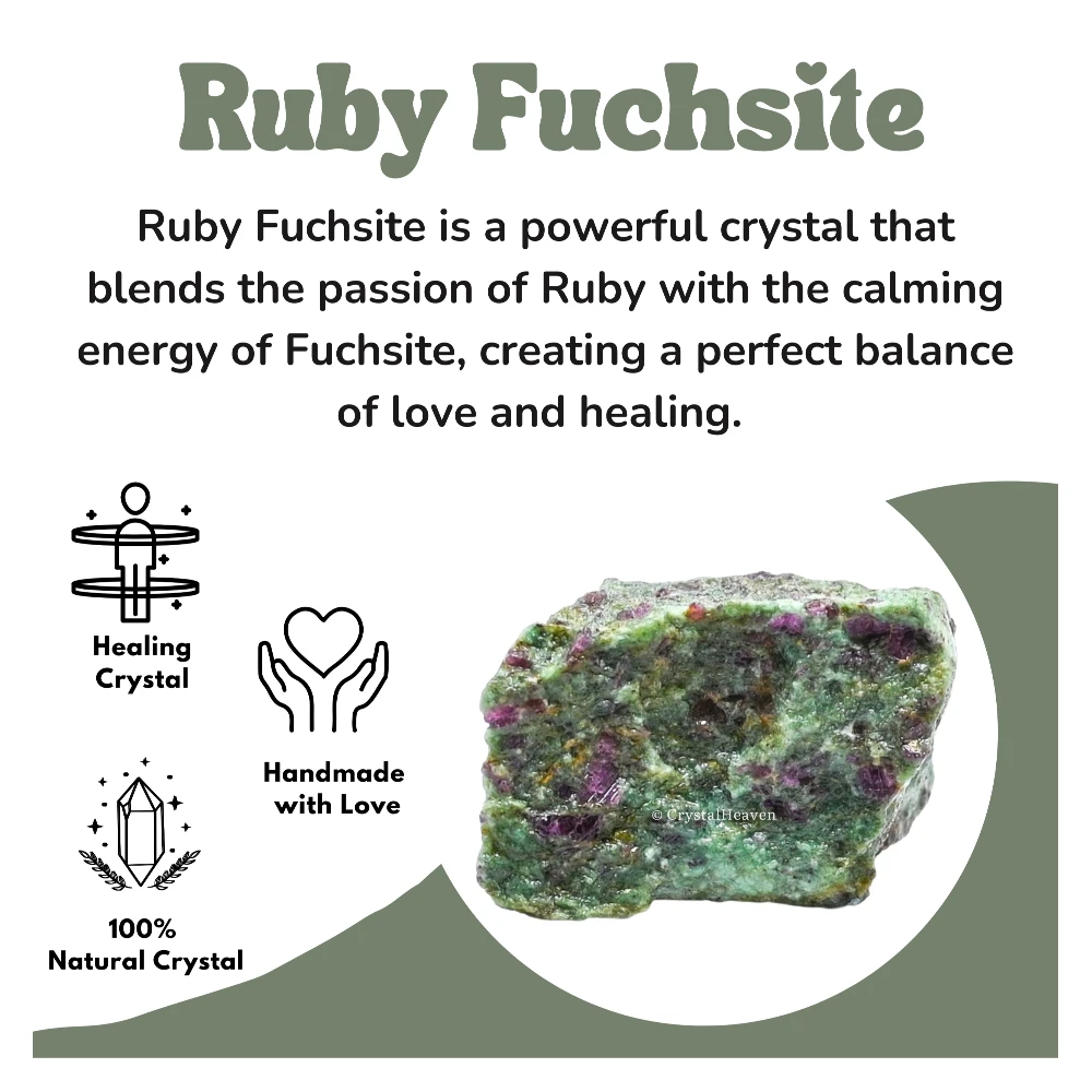 Raw Ruby Fuchsite Crystals (2 Pieces)