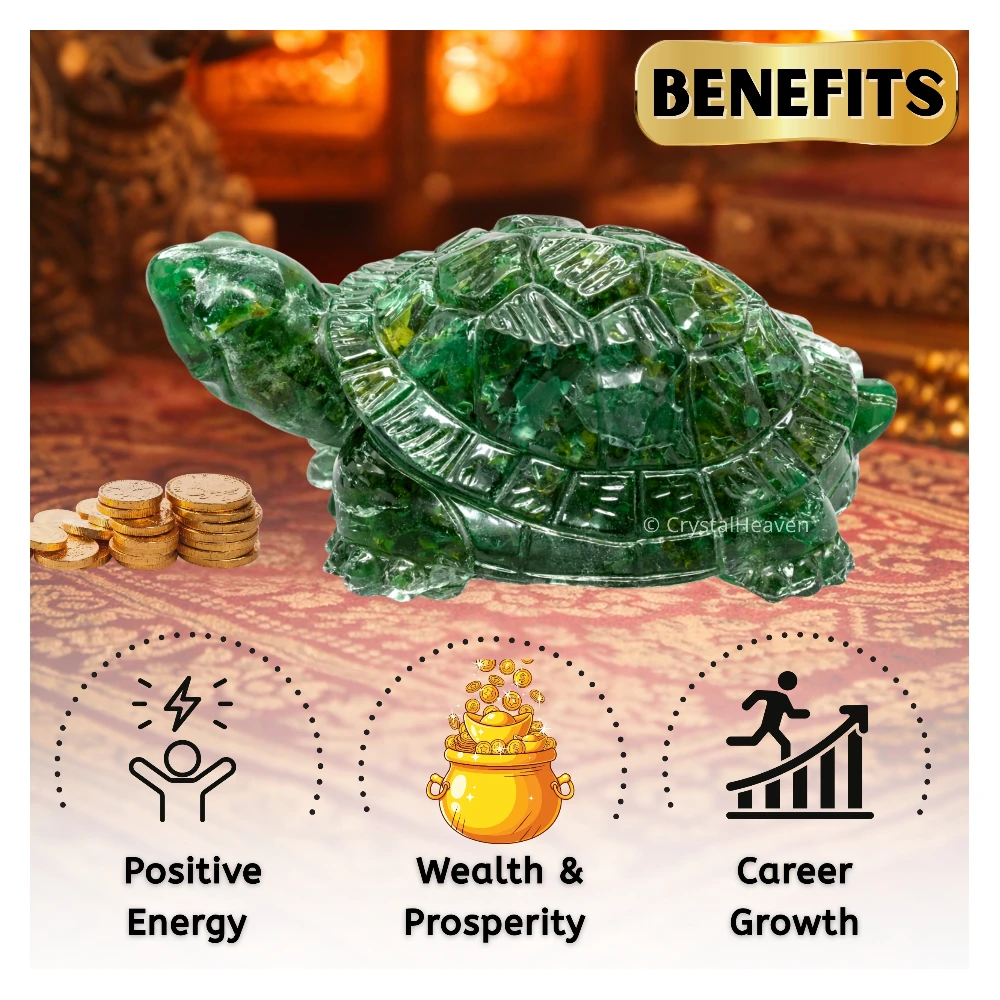 Green Aventurine Tortoise Kachhua