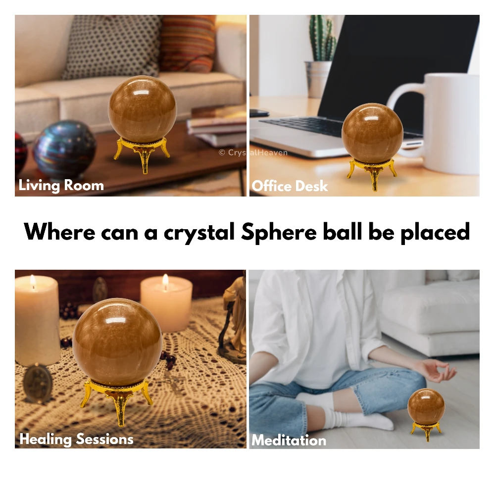 Peach moonstone Sphere (1.5 Inch)