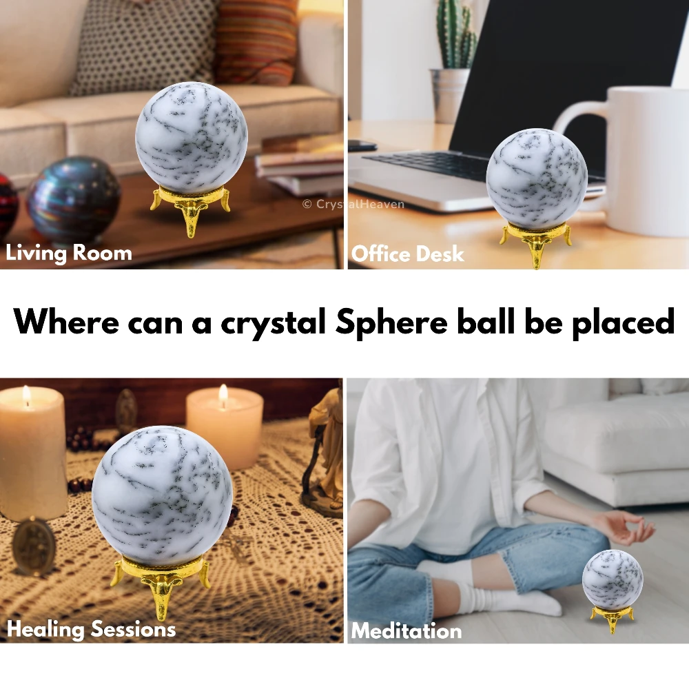 Dendrite Opal Sphere (1.5 Inch)
