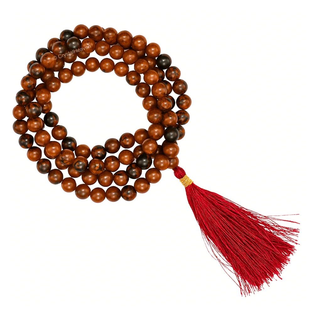 Mahogany Obsidian Japa Mala (Without Knot)