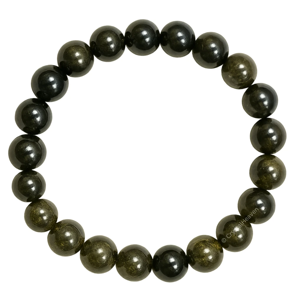 Gold Sheen Obsidian Bracelet (Elastic)