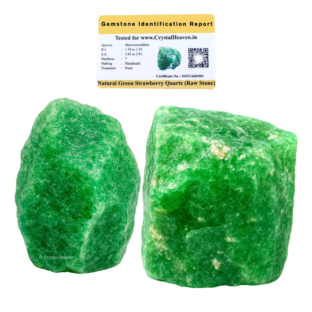 Raw Green Strawberry Quartz Crystals (1 Piece)