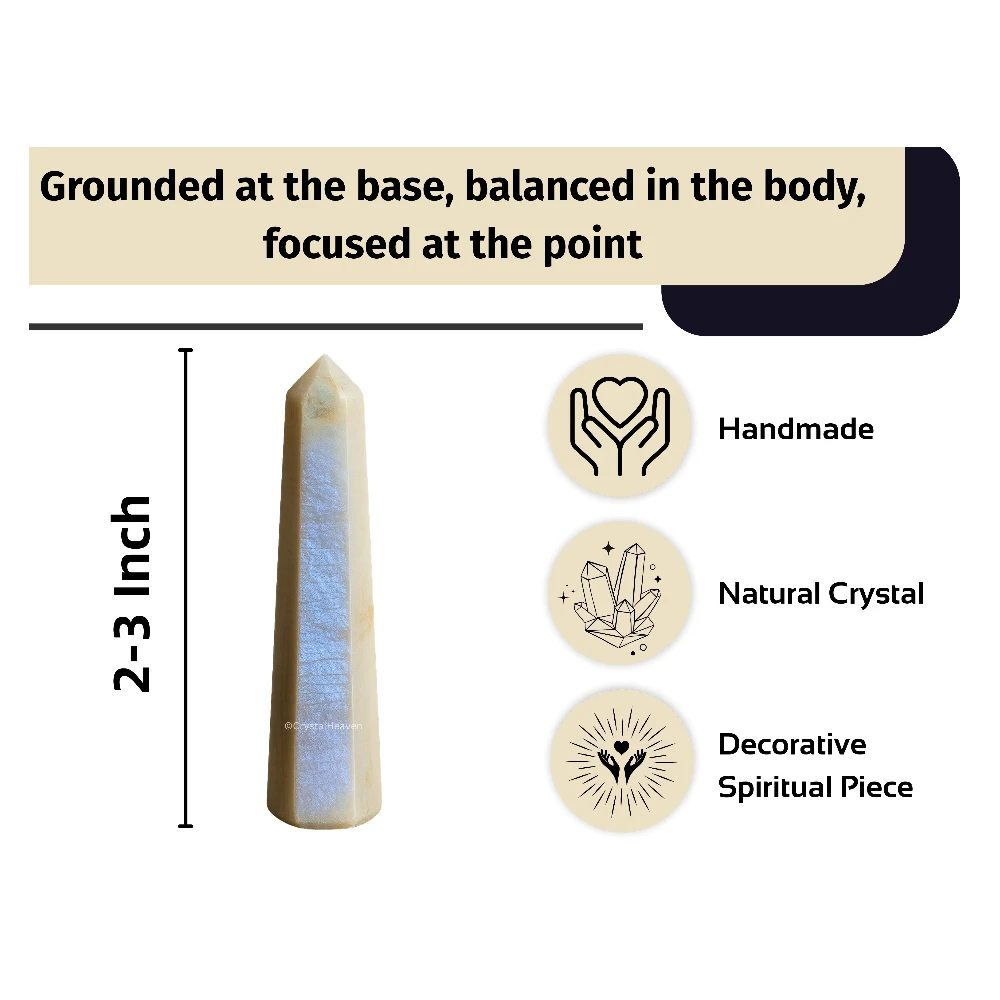 Moonstone Crystal Tower (2" to 3" inch)
