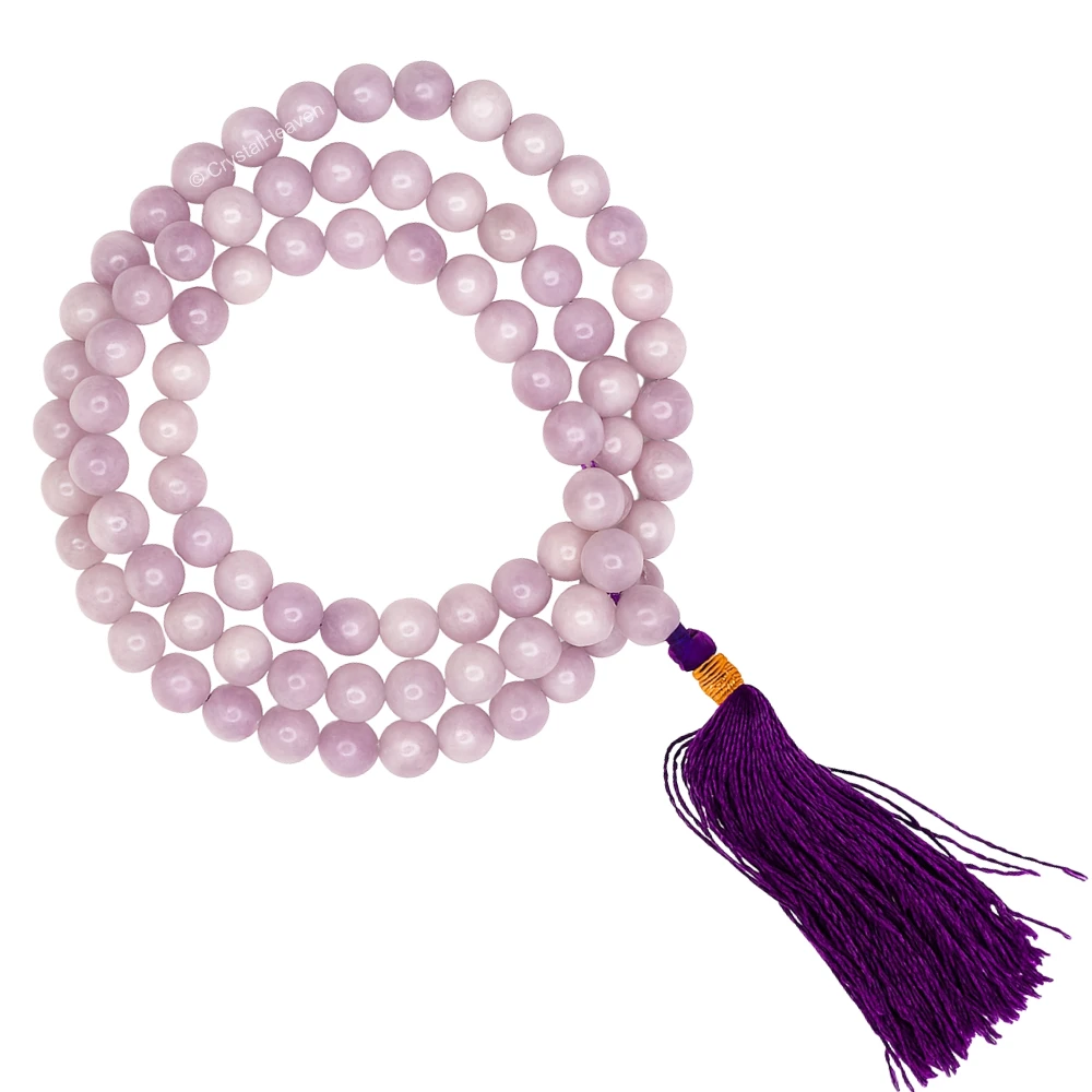 Kunzite Japa Mala (Without Knot)