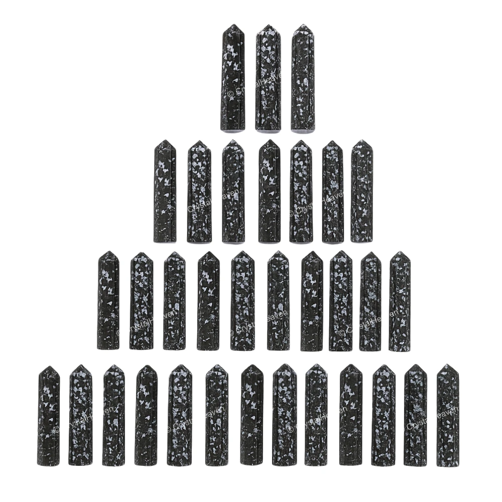 Black and White Tourmaline Pencil Points (Set of 10)