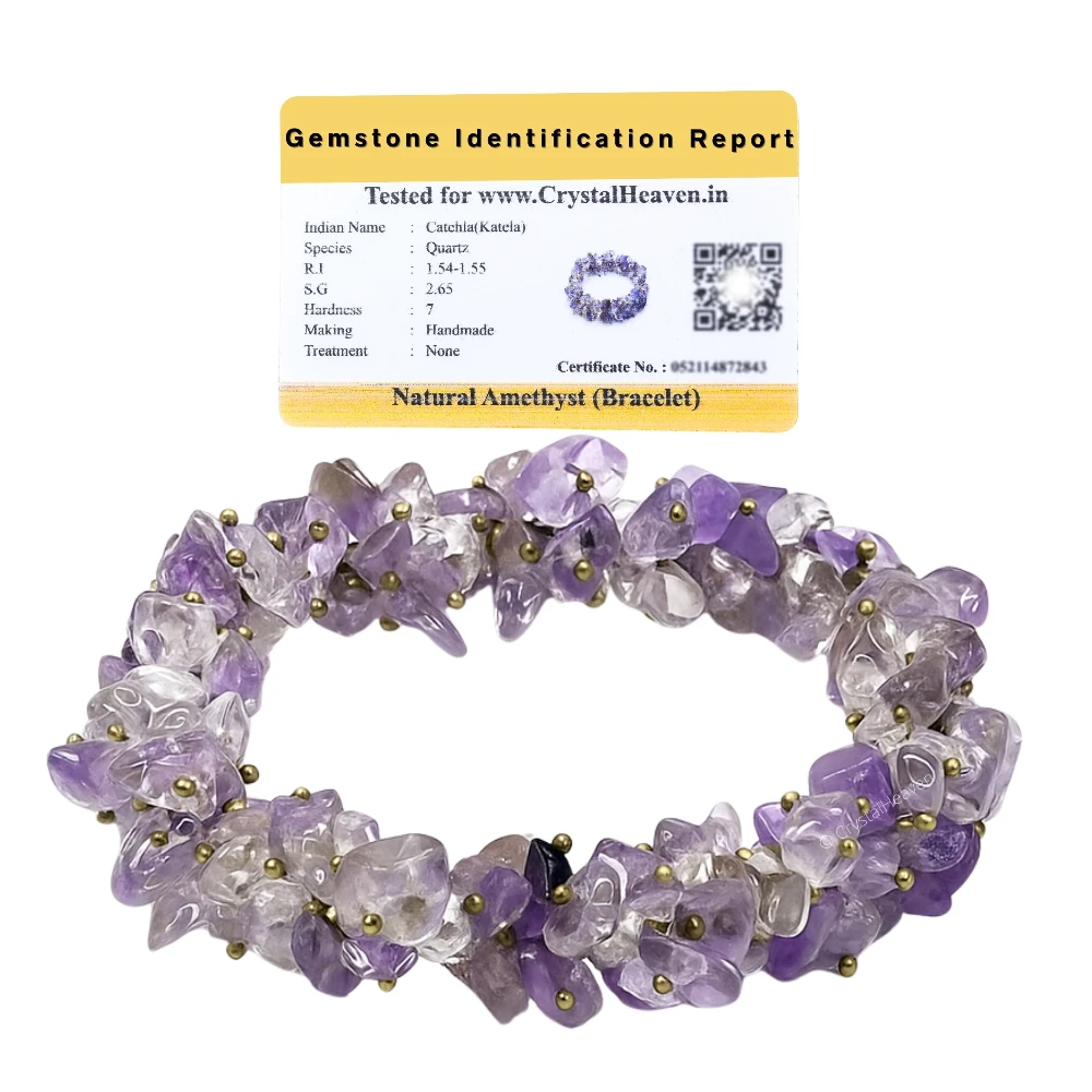 Amethyst Chips Bead Bracelet