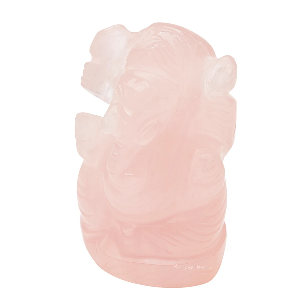 Rose Quartz Crystal Ganesh Ganpati