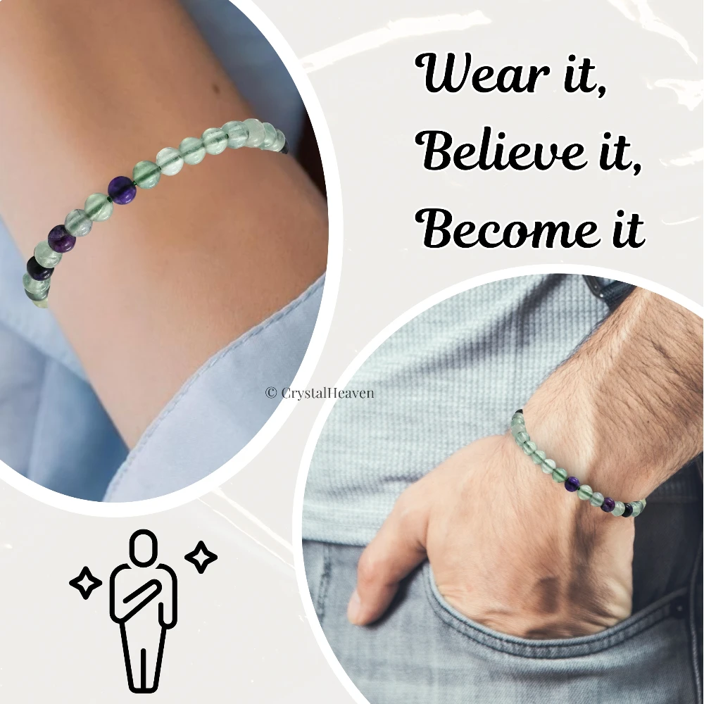 Multi Fluorite Healing Crystal Bracelets - 6mm Beads (Adjustable)