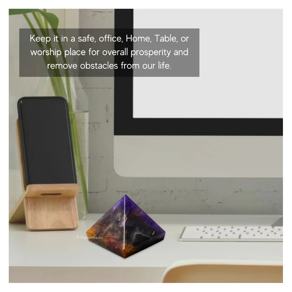 Amethyst Chevron Pyramid (2 Inch)