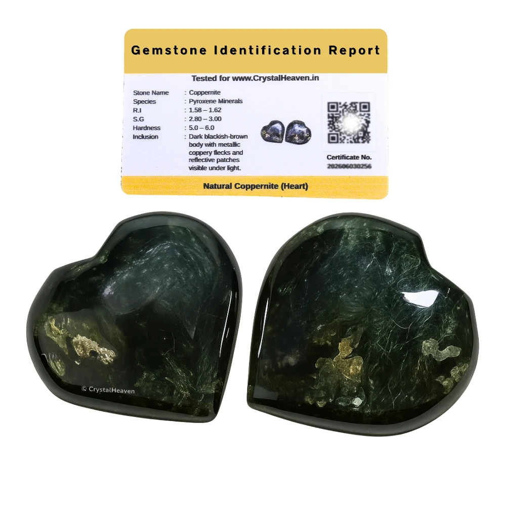 Nuummite Mini Heart (Pack of 2)