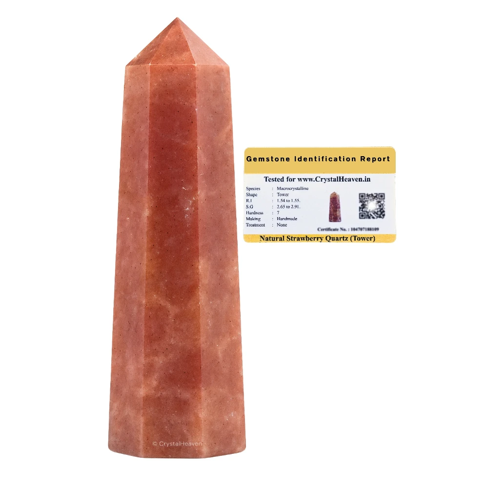 Strawberry Quartz Tower (3" to 4" inch)