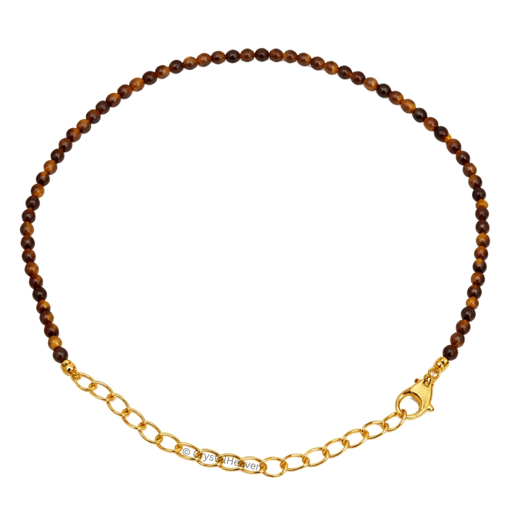 Tiger Eye Bracelets - 2mm Faceted Beads (Gold)