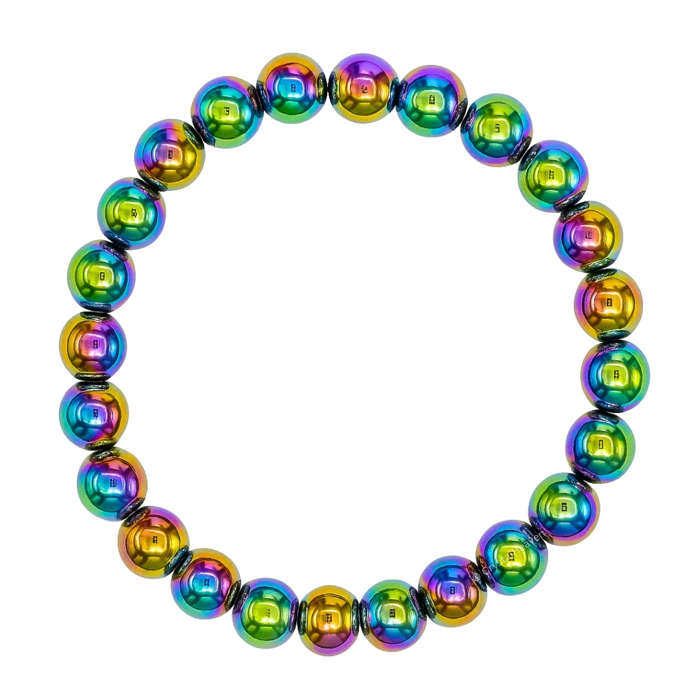 Rainbow Hematite Bracelet (Elastic)