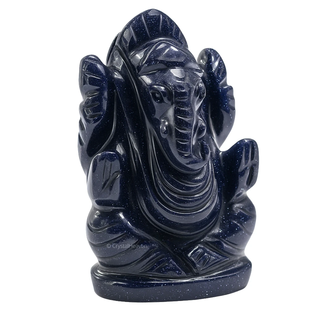 Blue Goldstone Crystal Ganesh Ganpati