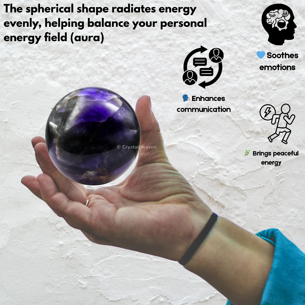 Amethyst Chevron Sphere (2 Inch)