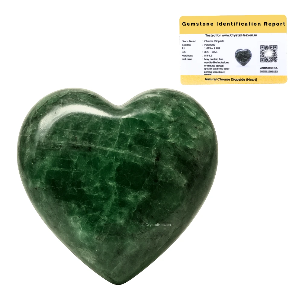 Chrome Diopside Heart
