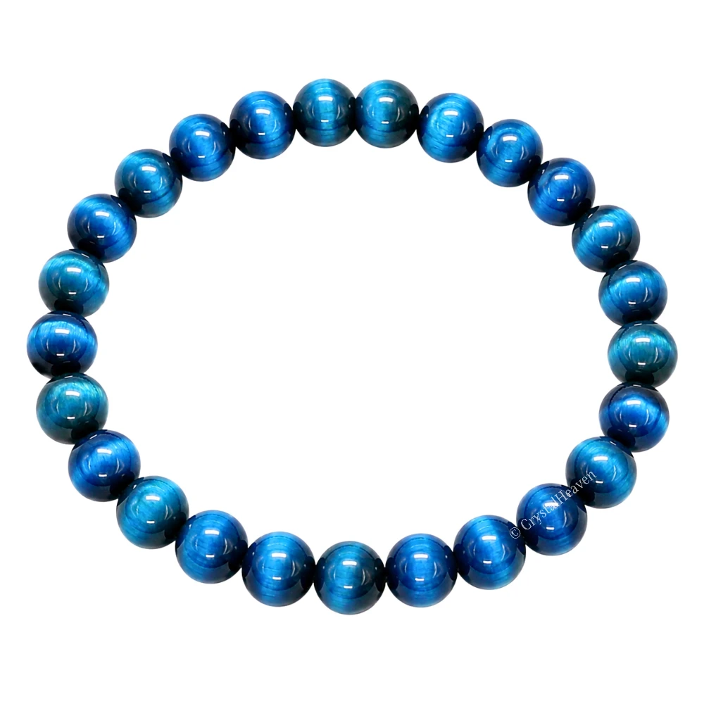 Light Blue Cat's Eye Bracelet (Elastic)