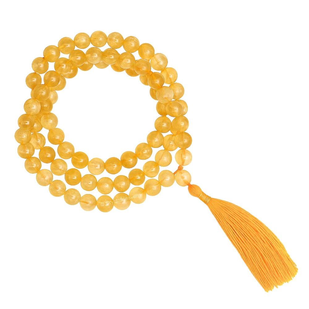 Citrine Japa Mala (Without Knot)
