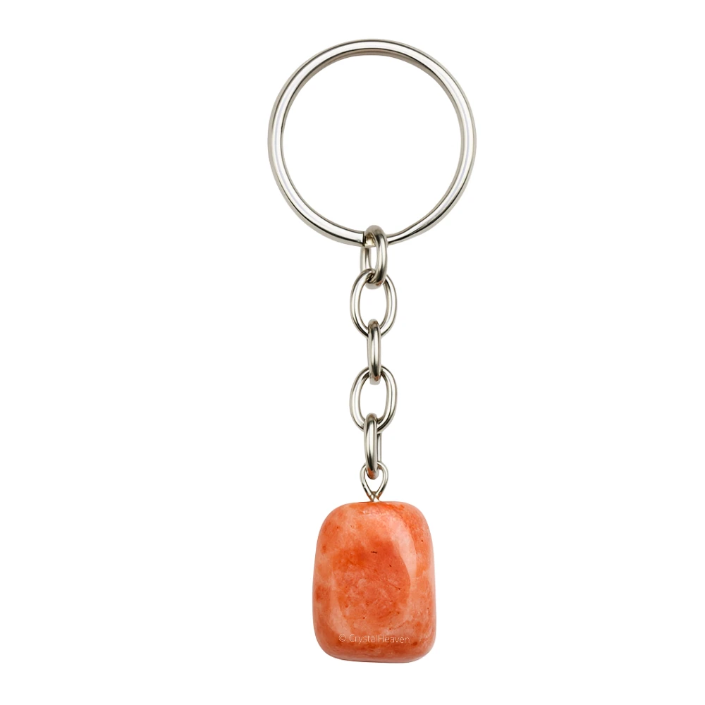 Sunstone Crystal Keychain (Tumbled)