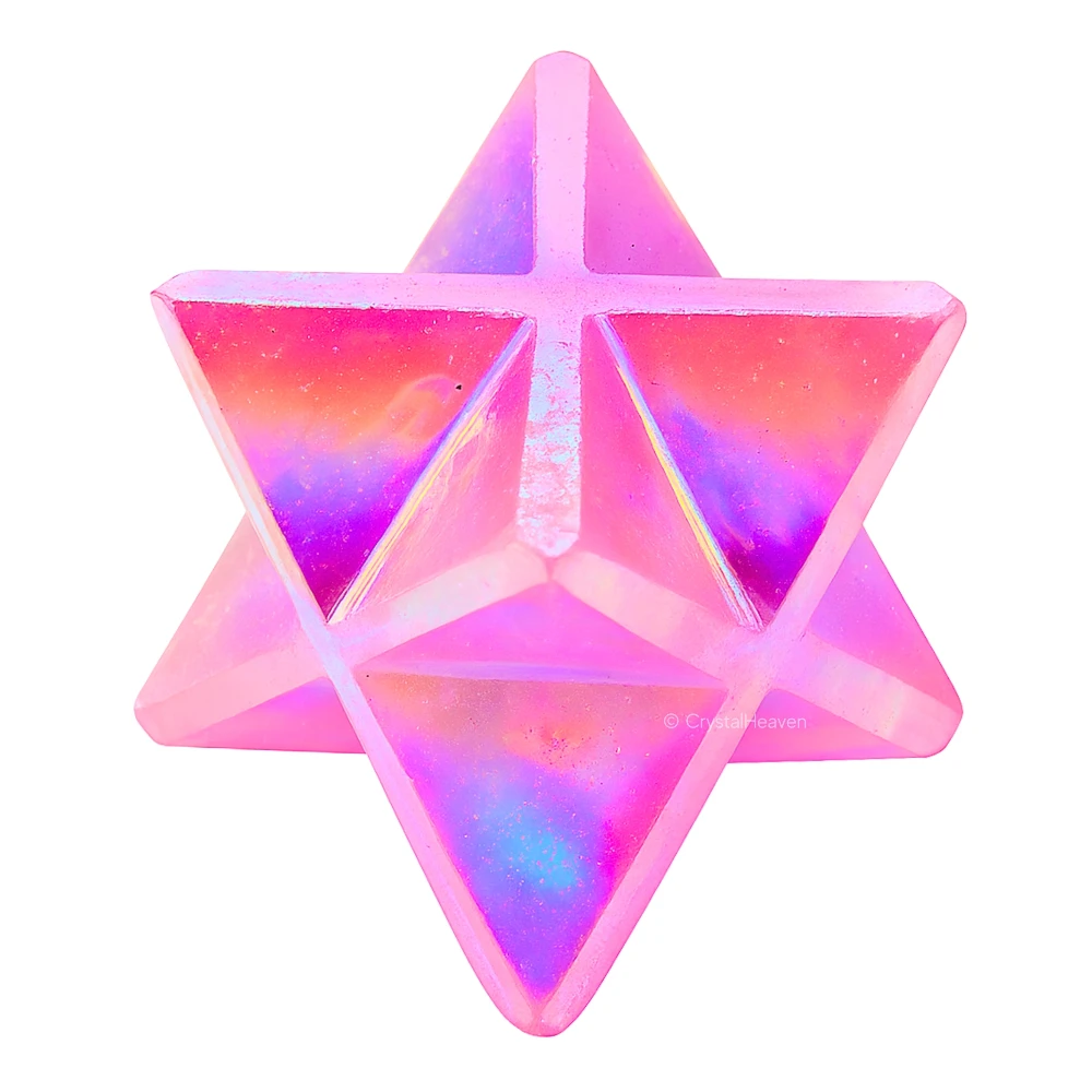 Angel Aura Rose Quartz Crystal Merkaba