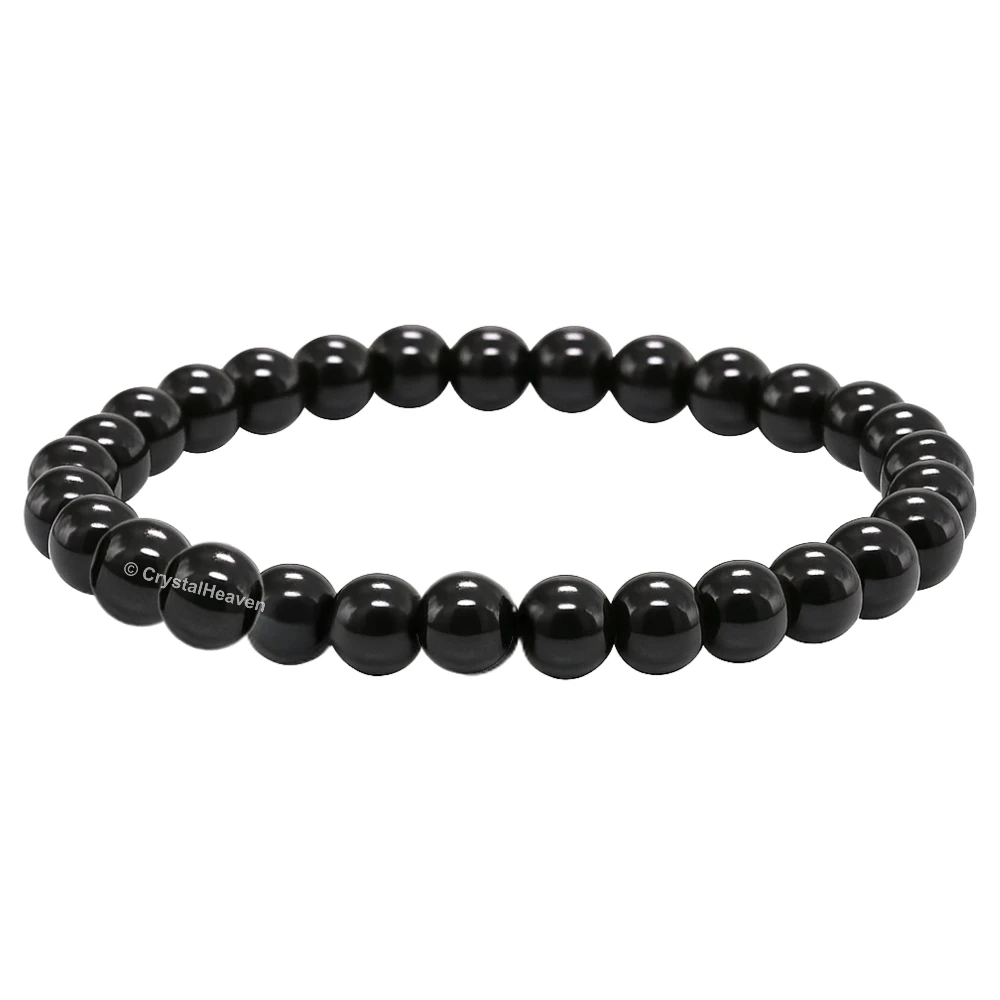 Black Obsidian Healing Crystal Bracelets - 6mm Beads