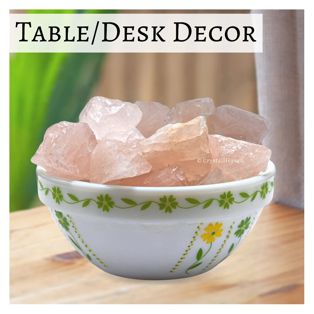 Raw Star Rose Quartz Crystals (5 Pieces)